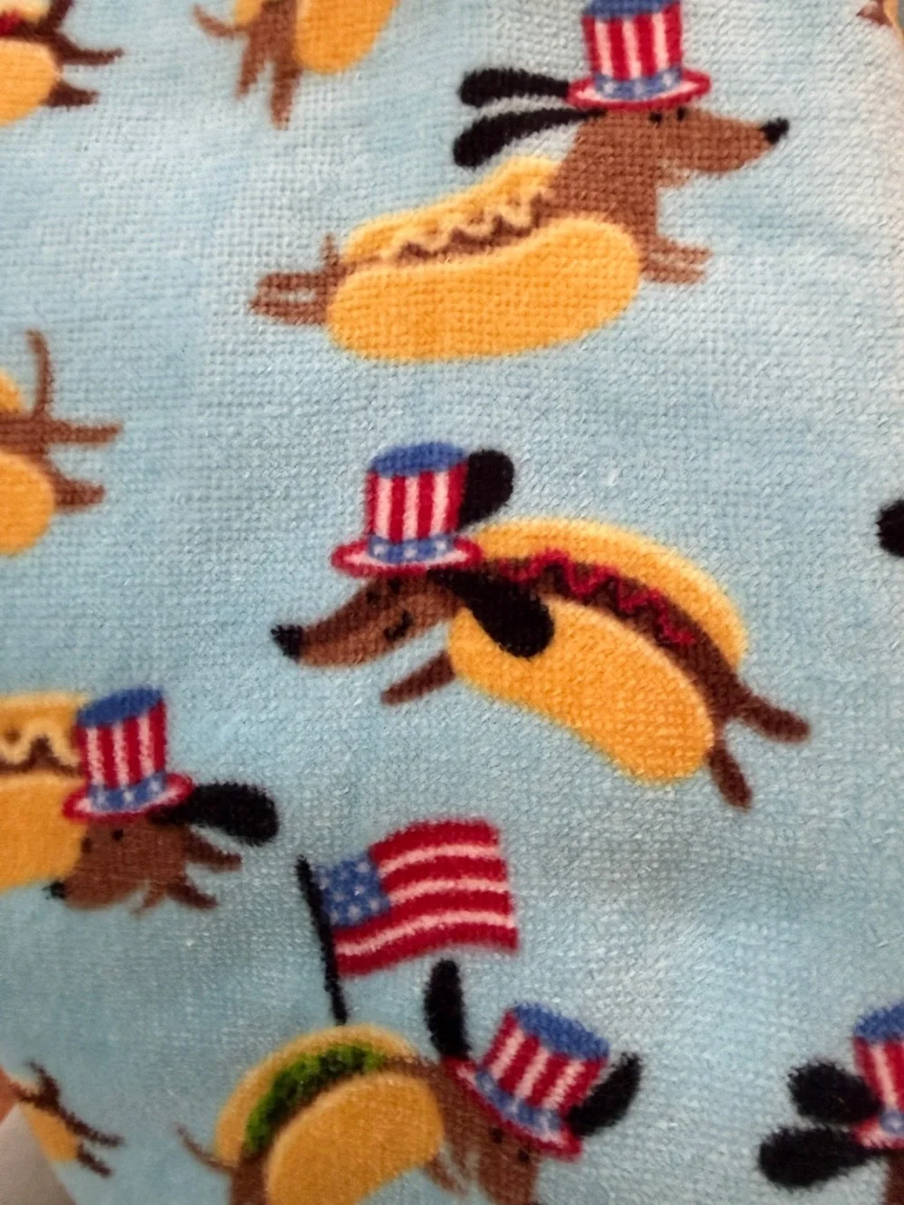 Dachshund patriotic kitchen towels Hotdog Wiener 2/set July 4 ready🇺🇸
